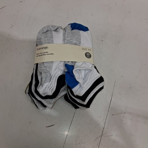 20PR GEORGE LOW CUT SOCKS - SHOE SIZE 3-9 - BLACK, WHITE, GRAY, BLUE image 2