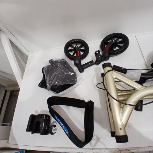 WALK MATE ROLLATOR WALKER WITH CUP HOLDER - 4 X 8" WHEELS - GOLD‎ - (MODEL:‎WM02060-GD) image 3