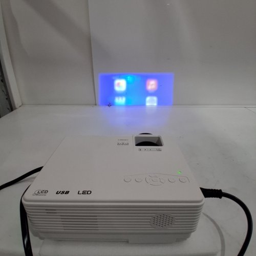 EOKEIY PROFESSIONAL MINI VIDEO PROJECTOR WITH SCREEN - WHITE (MODEL: HI-04) image 2