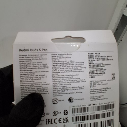 XIAOMI REDMI BUDS 5 PRO BLUETOOTH WIRELESS EARBUDS WITH HIFI NOISE CANCELLING - MOONLIGHT WHITE (MODEL: M2317E1) image 5