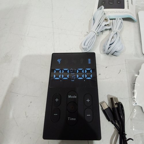 DUAL-CHANNEL ELECTRIC MUSCLE TENS MACHINE STIMULATOR - 200 MAH BATTERY - BLACK image 2