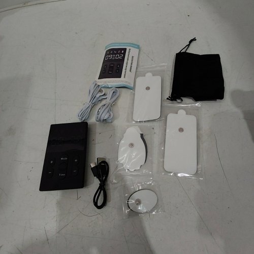 DUAL-CHANNEL ELECTRIC MUSCLE TENS MACHINE STIMULATOR - 200 MAH BATTERY - BLACK image 3