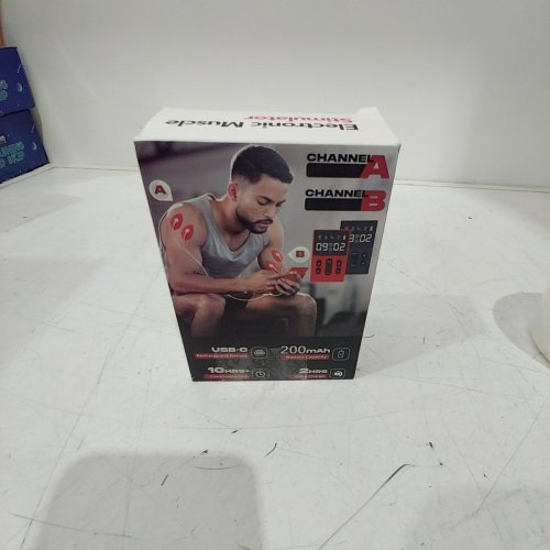 DUAL-CHANNEL ELECTRIC MUSCLE TENS MACHINE STIMULATOR - 200 MAH BATTERY - BLACK image 4