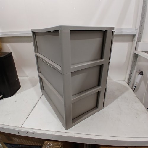 STERILITE BRIGHTROOM 3 DRAWER WIDE SHINGLE TOWER STORAGE UNIT - 22" X 16" X 24" - GREY (MODEL: 5930) image 7