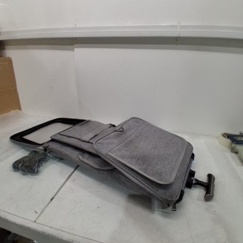 2 PET ROLLING CARRIER WITH WHEELS - 24" X 14.2" X 13" - GREY image 2