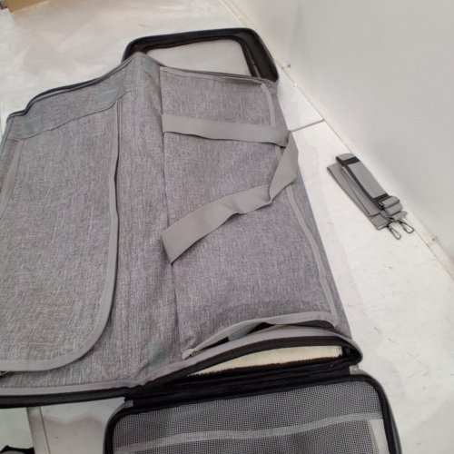 2 PET ROLLING CARRIER WITH WHEELS - 24" X 14.2" X 13" - GREY image 4