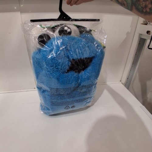 2PC ADULT DISGUISE SESAME STREET FULL-PLUSH COOKIE MONSTER COSTUME - EXTRA LARGE image 3