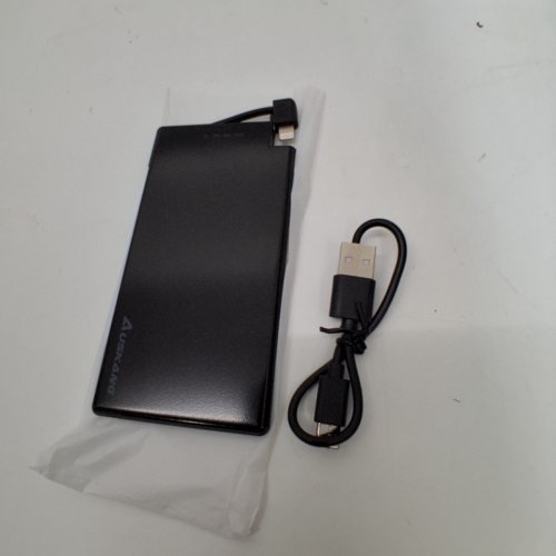 AUSKANG ULTRA SLIM POWER BANK WITH BUILT-IN LIGHTNING CABLE - 5000MAH - BLACK (MODEL: WT-H362) image 3