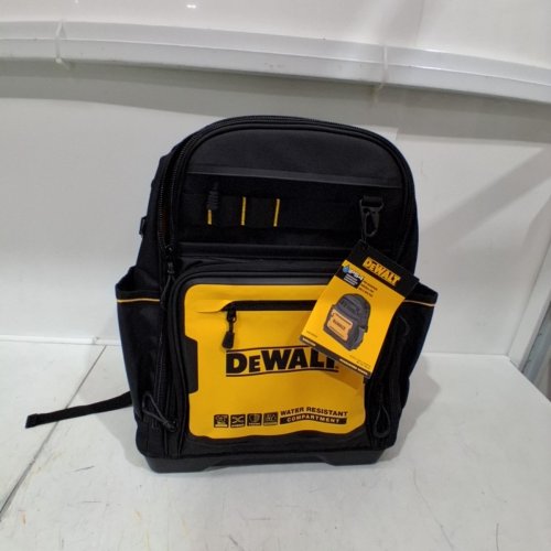 DEWALT TOOL BACKPACK ERGONOMIC CARRY 43-POCKETS, WATER RESISTANT COMPARTMENT, LAPTOP POCKET - BLACK/YELLOW (MODEL: DWST560102) image 2
