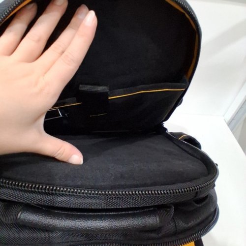 DEWALT TOOL BACKPACK ERGONOMIC CARRY 43-POCKETS, WATER RESISTANT COMPARTMENT, LAPTOP POCKET - BLACK/YELLOW (MODEL: DWST560102) image 4