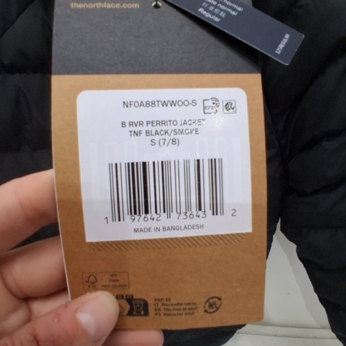 KIDS THE NORTH FACE REVERSIBLE PERRITO JACKET - S (7/8) - TNF BLACK / SMOKE image 4