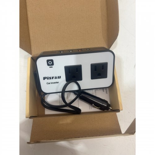 PISFAU DC TO AC CAR POWER INVERTER WITH CAR PLUG IN - 12V INPUT TO 110V OUTPUT image 3
