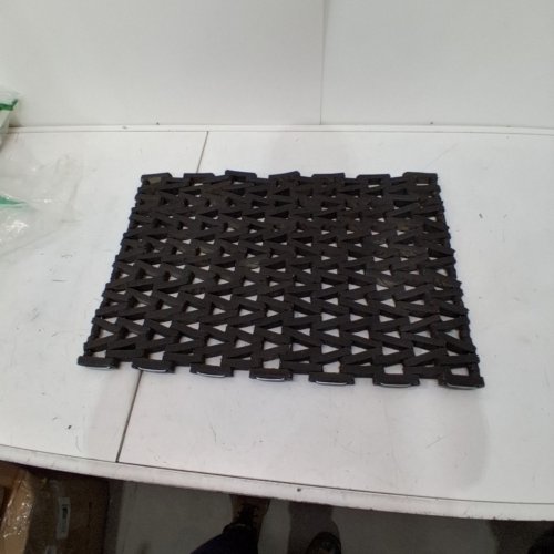 DURABLE DURITE RECYCLED TIRE-LINK OUTDOOR ENTRANCE MAT - 25" X 17" - BLACK image 2