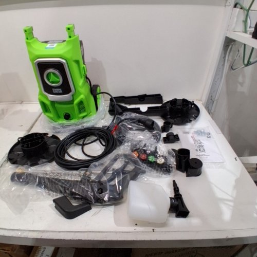 SWIPESMITH ELECTRIC PRESSURE WASHER WITH HOSE REEL, 4 QUICK-CONNECT NOZZLES, AND FOAM CANNON - 2.6 GPM - 3500 MAX PSI - GREEN/BLACK (MODEL: SI-TH004) image 3