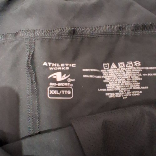 MEN'S ATHLETIC WORKS ACTIVE PANTS - XXL - BLACK image 3