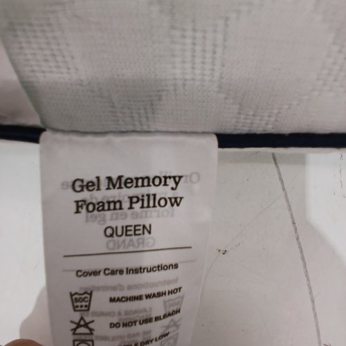 GEL MEMORY FOAM PILLOW - QUEEN - WHITE image 3