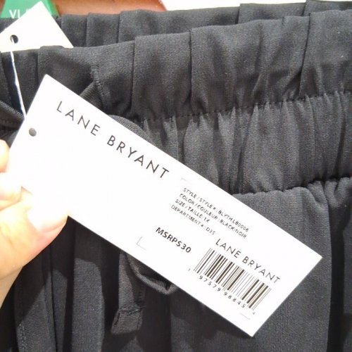 WOMEN'S LANE BRYANT WIDE LEG PANTS - 1X - BLACK image 3