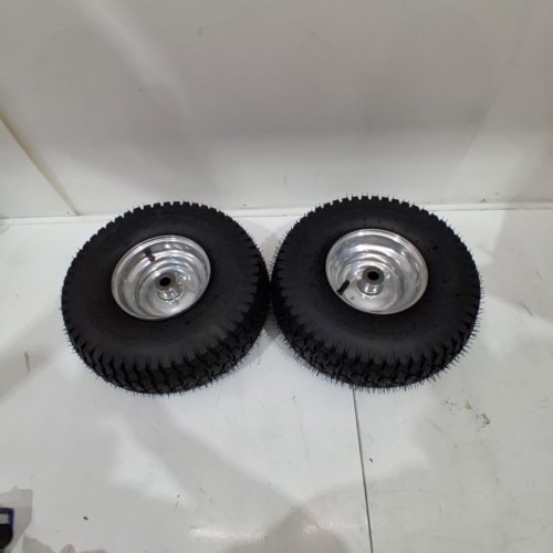 2PK AR-PRO FRONT TIRE AND WHEEL ASSEMBLY WITH TURF TREAD - FOR RIDING MOWER LAWN TRACTOR - 15 X 6.00-6" - BLACK image 2