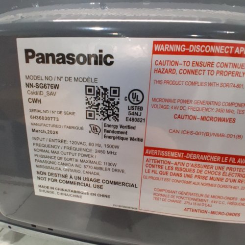 PANASONIC 2.2CU.FT/1200W THE GENIUS INVERTER MICROWAVE OVEN - WHITE - (NN-ST966W) image 11