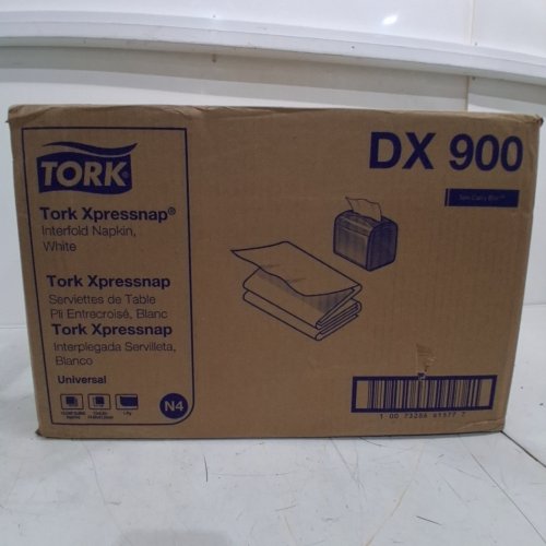12PK TORK XPRESSNAP INTERFOLD NAPKINS - 500 PER PACK (6000 TOTAL) 13" X 8.5" - WHITE (MODEL: DX 900) image 2