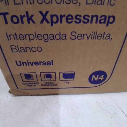 12PK TORK XPRESSNAP INTERFOLD NAPKINS - 500 PER PACK (6000 TOTAL) 13" X 8.5" - WHITE (MODEL: DX 900) image 3