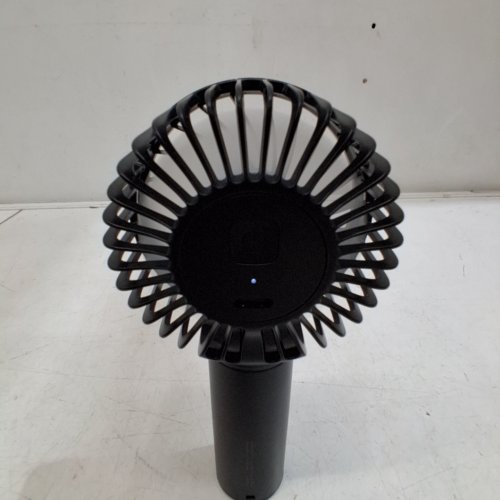 EASYACC MINI PORTABLE HANDHELD POCKET FAN WITH STAND, LANYARD AND CHARGER - BLACK image 3