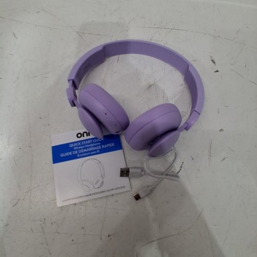 ONN WIRELESS BLUETOOTH ON-EAR HEADPHONES - UP 24 HOURS PLAYTIME - PURPLE (MODEL: 100002890) image 3