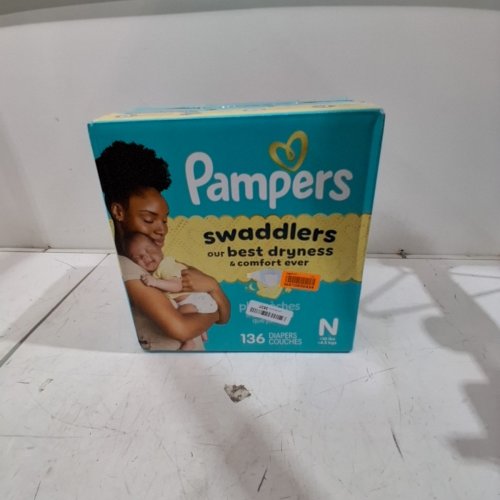 136 COUNT PAMPERS SWADDLERS DIAPERS NEWBORN/SIZE 0 (< 10 LB / < 4.5 KGS ) image 2