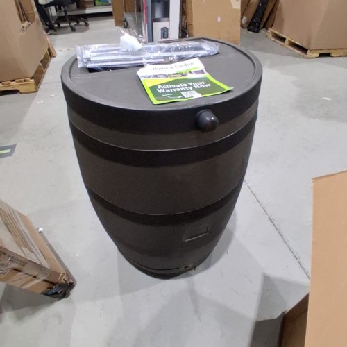 RTS HOME ACCENTS OUTDOOR RAIN WATER COLLECTION BARREL WITH SPIGOT, 50GAL CAPACITY - MUD BROWN (MODEL: 551000801A5681) image 2