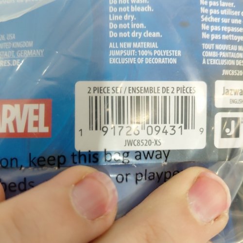 2PC KIDS JAZWARES MARVEK CAPTAIN AMERICA COSTUME - EXTRA SMALL (0/2) - BLUE/WHITE/RED (MODEL: JWC8520-XS) image 2