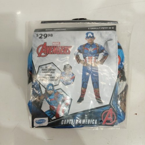 2PC KIDS JAZWARES MARVEK CAPTAIN AMERICA COSTUME - EXTRA SMALL (0/2) - BLUE/WHITE/RED (MODEL: JWC8520-XS) image 3
