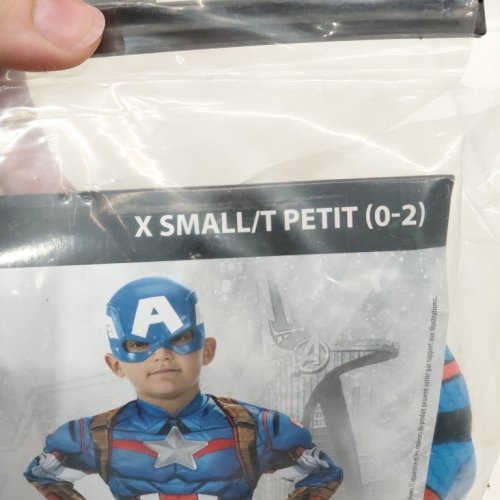 2PC KIDS JAZWARES MARVEK CAPTAIN AMERICA COSTUME - EXTRA SMALL (0/2) - BLUE/WHITE/RED (MODEL: JWC8520-XS) image 4