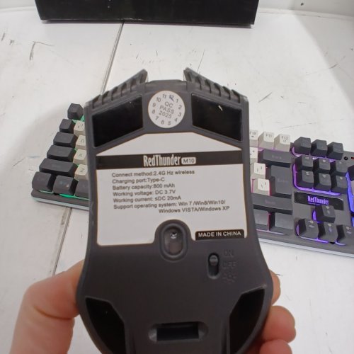 K10 WIRELESS GAMING KEYBOARD AND MOUSE COMBO, RGB BACKLIT RECHARGEABLE 3800 MAH - GREY BLACK (MODEL: K10) image 2