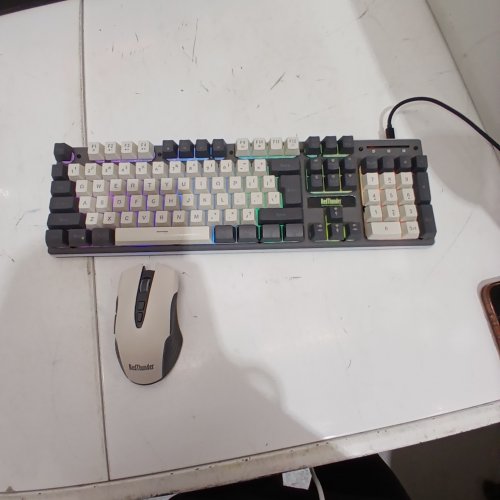 K10 WIRELESS GAMING KEYBOARD AND MOUSE COMBO, RGB BACKLIT RECHARGEABLE 3800 MAH - GREY BLACK (MODEL: K10) image 3