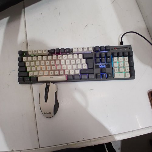 K10 WIRELESS GAMING KEYBOARD AND MOUSE COMBO, RGB BACKLIT RECHARGEABLE 3800 MAH - GREY BLACK (MODEL: K10) image 5