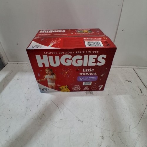 68PK HUGGIES LITTLE MOVERS BABY DIAPERS - SIZE 7 image 2