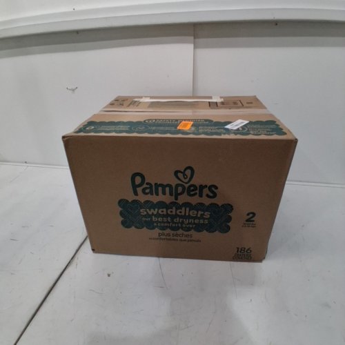 186PK PAMPERS SWADDLERS DISPOSABLE DIAPERS - SIZE 2 image 3