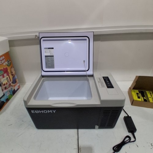 EUHOMY PORTABLE CAR REFRIGERATOR WITH APP CONTROL - 18L - 12V - FROM -4° TO 68°F - BLACK/GREY (MODEL: CFC-18 / CF004-18BL-CAEH) image 3