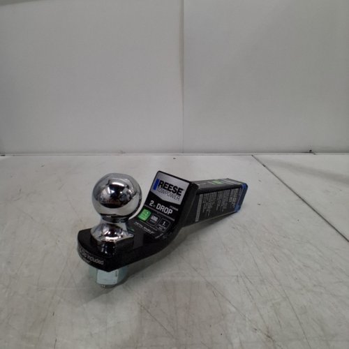 REESE TOWPOWER DROP STARTER KIT - 2" HITCH BALL MOUNT - 6000LB CAP - FITS 2" RECEIVER 1" MOUNTING HOLE - BLACK / SILVER (MODEL:21536RAK) image 2