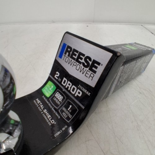 REESE TOWPOWER DROP STARTER KIT - 2" HITCH BALL MOUNT - 6000LB CAP - FITS 2" RECEIVER 1" MOUNTING HOLE - BLACK / SILVER (MODEL:21536RAK) image 3