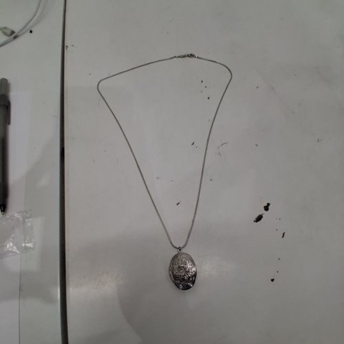 WOMENS FLORAL OVAL LOCKET NECKLACE PENDANT- S925 CHAIN STERLING SILVER image 2