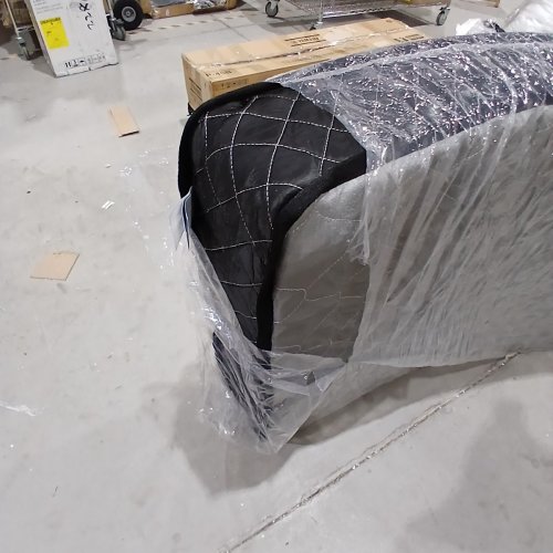 PADDED QUILTED MATTRESS - TWIN - 74" X 38" X 6" - WHITE/BLUE/GREY image 4