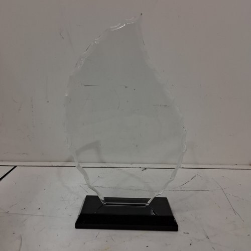 ADMINISTRATOR GLASS AWARD PLAQUE - 8" - CLEAR image 2