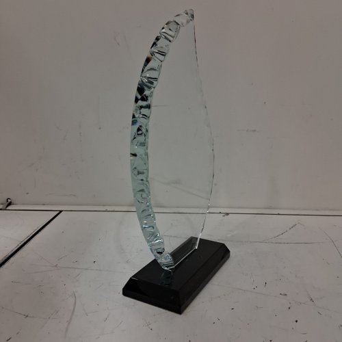 ADMINISTRATOR GLASS AWARD PLAQUE - 8" - CLEAR image 3
