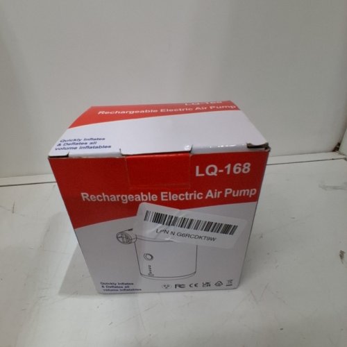 TECHSHARE RECHARGEABLE PORTABLE AIR PUMP - WHITE (MODEL: LQ-168) image 3