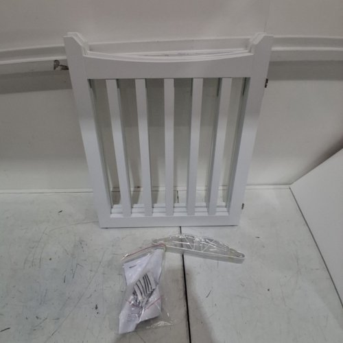 YAHEETECH FREESTANDING WOODEN PET SAFETY GATE - 3 PANEL - 60" X 24" - WHITE - (MODEL:593211) image 2
