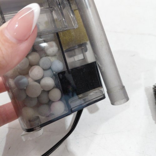 WONDER FACTORY ULTRA-QUIET SMALL AQUARIUM FILTER ELECTRIC TOY MARBLE SHOOTER - 1-5 GAL - CLEAR image 3