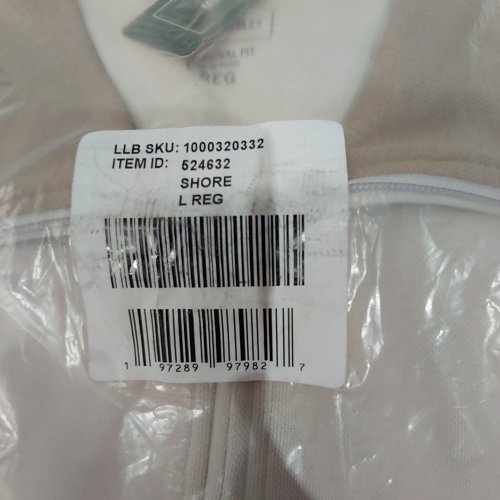 MEN'S L.L.BEAN COMFORT STRETCH PERFORMANCE PIQUÉ QUARTER-ZIP PULLOVER - LARGE - SHORE (MODEL: 524632) image 3