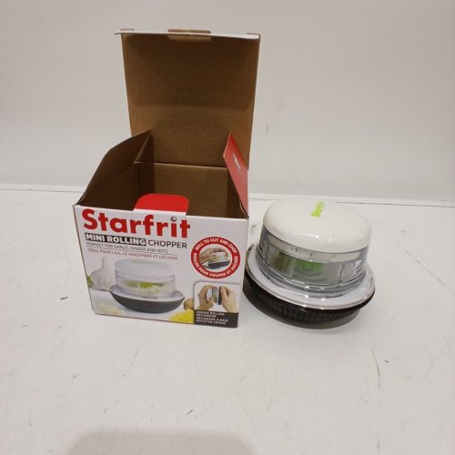 STARFRIT MANUAL MINI HAND ROLLING CHOPPER - CLEAR/WHITE image 2