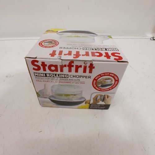STARFRIT MANUAL MINI HAND ROLLING CHOPPER - CLEAR/WHITE image 3